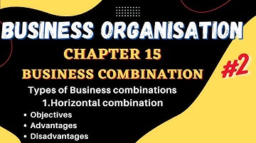 Horizontal combination Business organisation chapter 15 part 2 B.COM 1st year semester 1#TFH