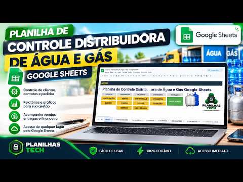 Vídeo de demonstração: Planilha para Revenda de Gás e Água no Google Sheets