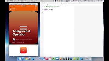 Assignment operator tutorial (Swift Programming Language Reference App)