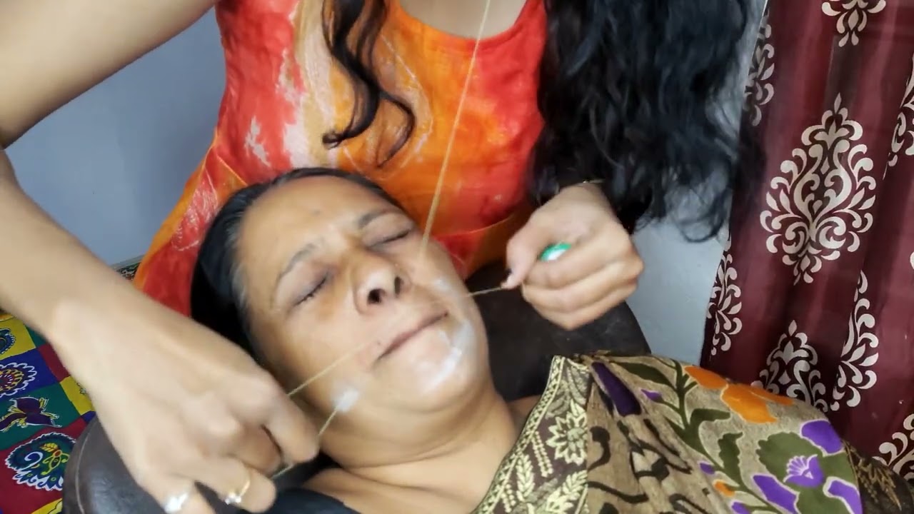 How to do Upperlips threading without pain/ ३० दिवसांच्या क्लास मध्ये शिका उप्परलिपस करायला#parlour