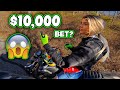 $10,000 BET with GIRL! (Motovlog #28)