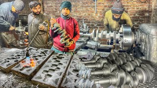 unexpected way of making new crankshaft of Tractor in local Factory