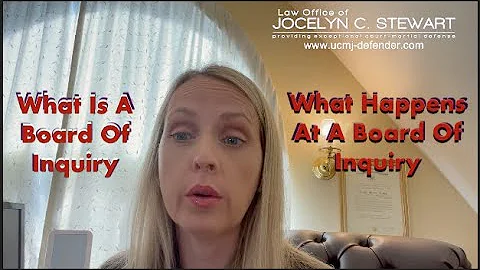 What Is A Board Of Inquiry, What Happens At A Board Of Inquiry - Law Office of Jocelyn C. Stewart