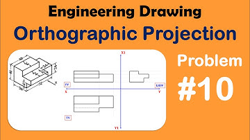 Orthographic Projections Problem 10 #EngineeringDrawing #IsotoOrtho #3Dto2D
