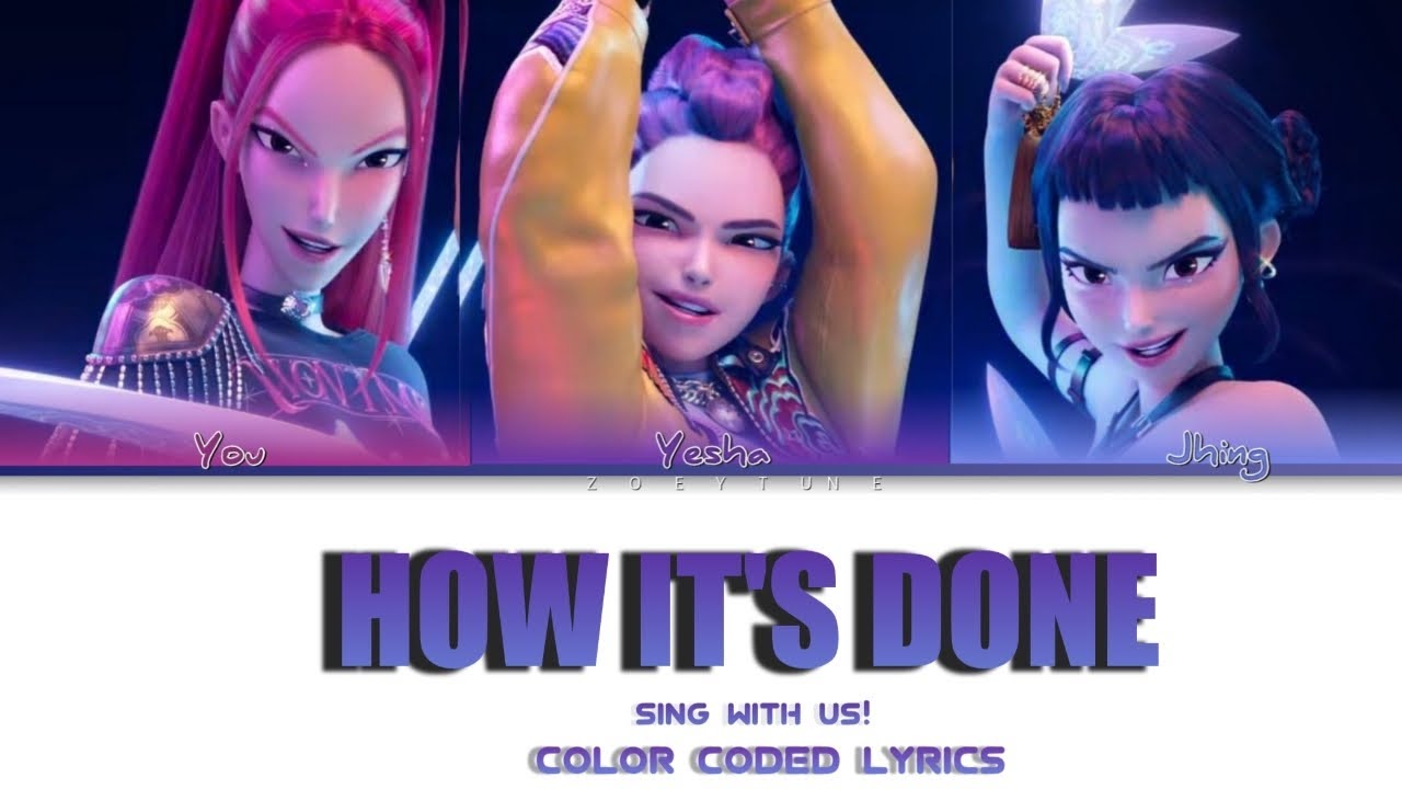 Huntrx How Its Done Sing With Us Color Coded Lyrics Youtube 
