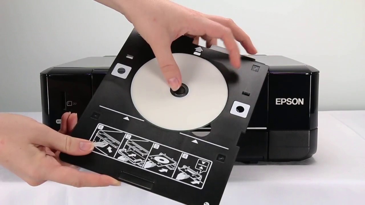 Epson XP-620 and XP-630 | Using the CD/DVD Tray - YouTube