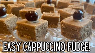 SIMPLE CAPPUCCINO FUDGE RECIPE EASY COFFEE FUDGE DESSERT