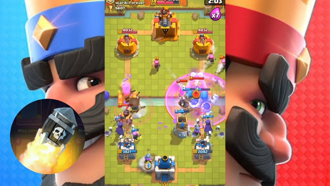 Infinite elixir battle Rocket cycle Clash royale YouTube