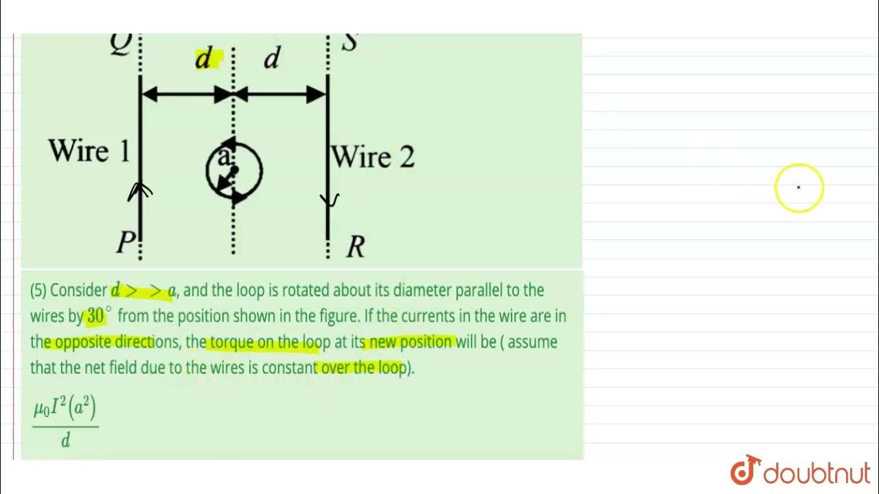 The figure shows a circular loop of radius a with two long parallel