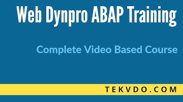 Web Dynpro ABAP Online Training - Part 2