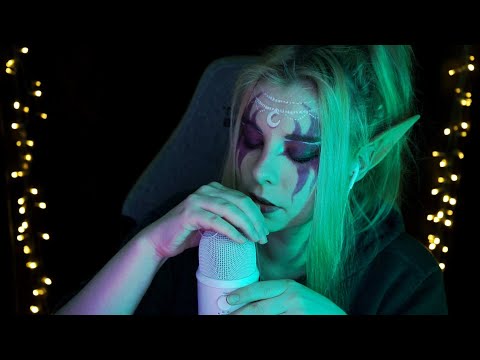 ASMR Deep Breathing, Konjac Sponge, Whispering - WoW Tyrande Whisperwind Makeup