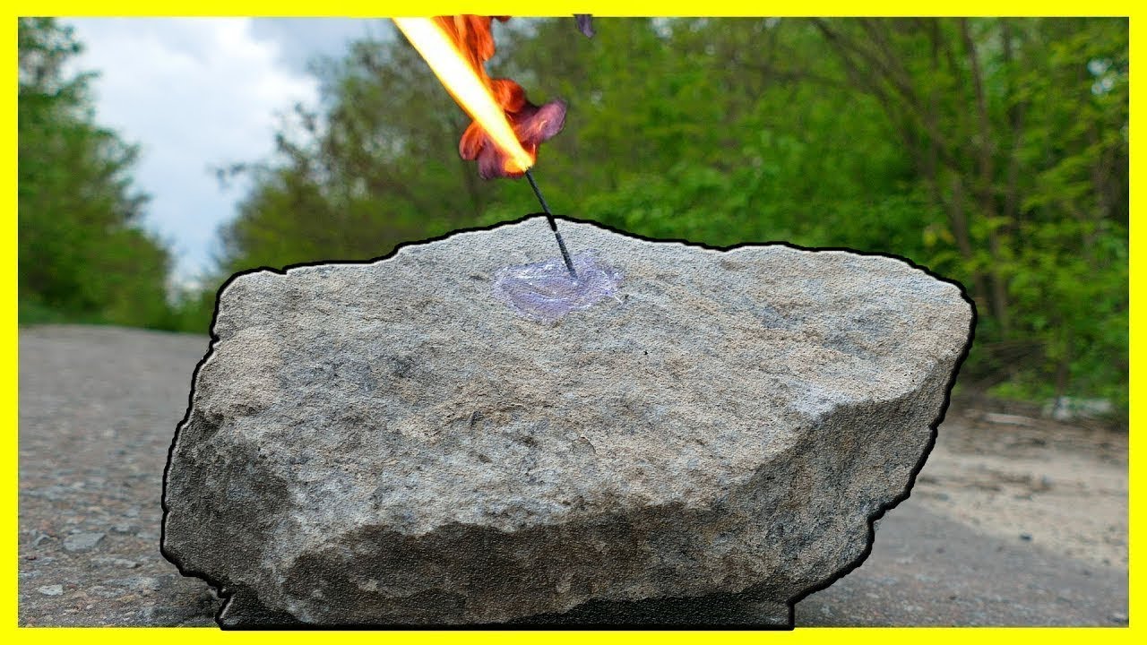 Experiment GUNPOWDER INSIDE ROCK(200 grams) YouTube