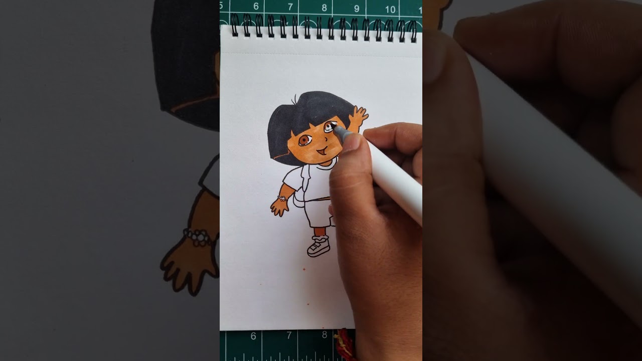 How to drawing Dora the explorer quickly ! Hyperlapse