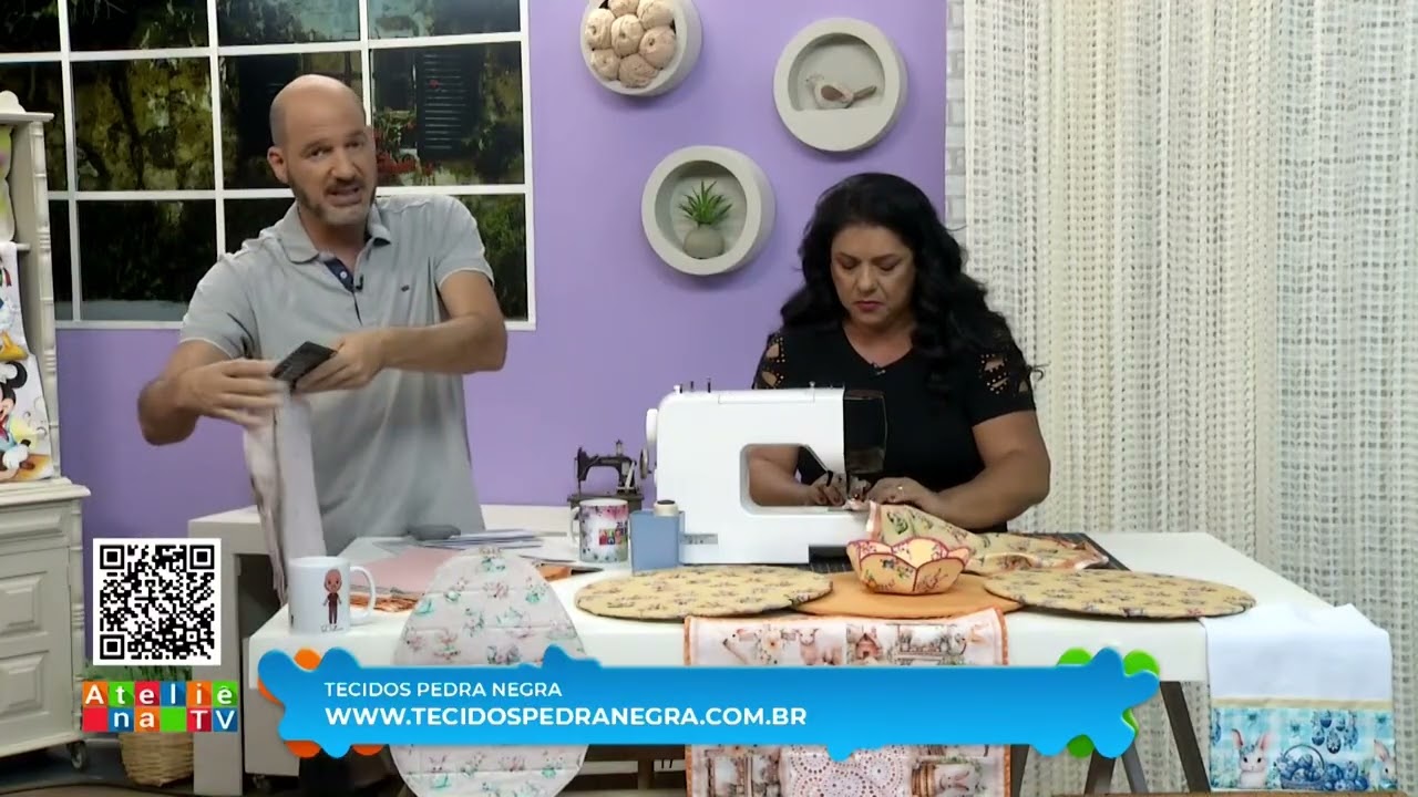 Mais um programa Tecidos Pedra Negra x Atelie na TV