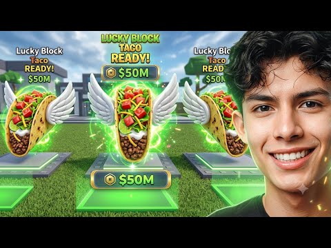 CONSEGUÍ el MEJOR BRAINROT con los NUEVOS LUCKY BLOCK TACO || ROBLOX