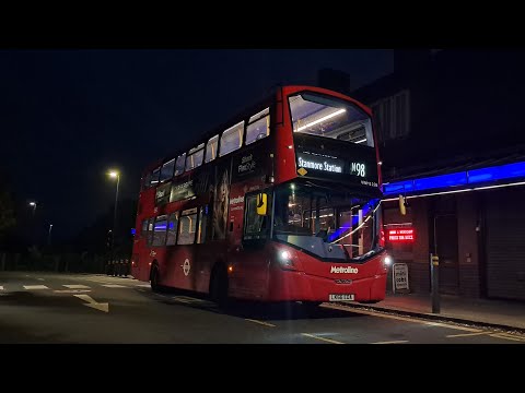 FRV + Diversion: Route N98 - Holborn - Stanmore Station - VWH2226 (LK66 EOA)