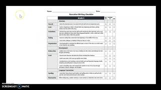 Narrative Revise with Checklist