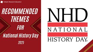 Recommended Themes for 2025 National History Day Contest
