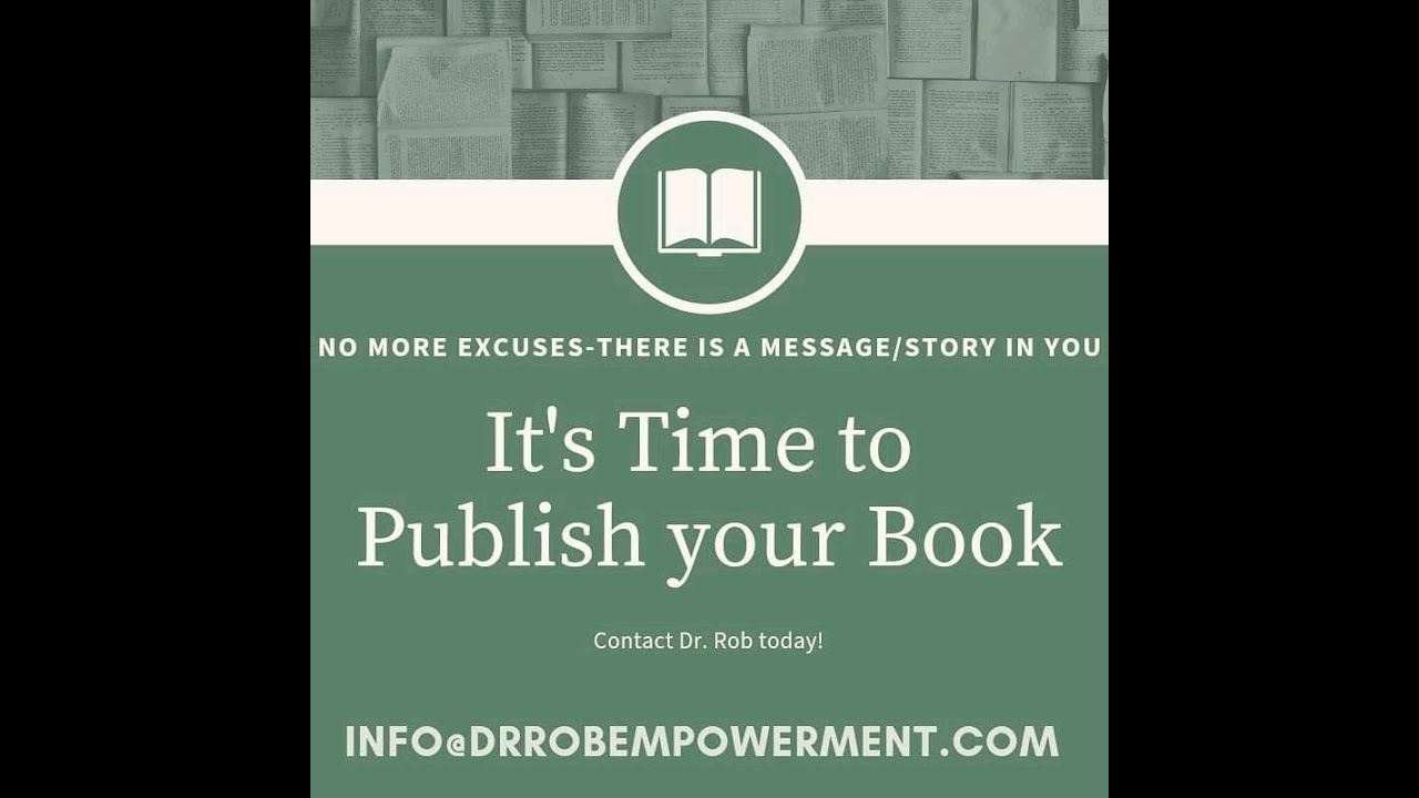 How to start writing your book w/ Dr. Rob - YouTube