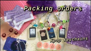 Pack orders with me! Kpop Spotify keychains + more ~ Small ETSY shop