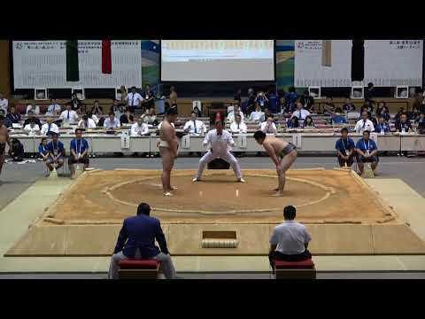2019年IH 相撲 男子 個人 決勝トーナメント進出者決定 2回戦 土屋和也 飛龍 静岡） × 中野智基 樹徳 群馬）