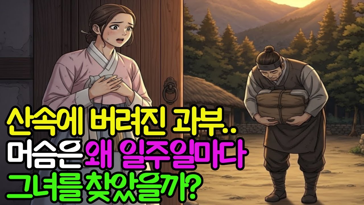 산속에 버려진 과부, 일주일마다 찾아온 머슴의 진짜정체!!야담##옛날이야기 #오디오북