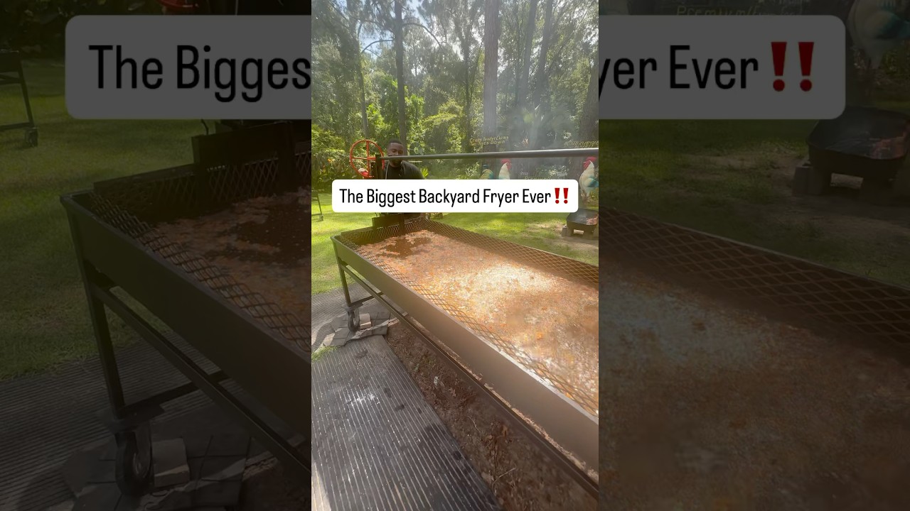 Biggest backyard fryer ever ‼️🤠 #explore #bbq #viralvideo #shortsviral #reels #shortvideo #fyp