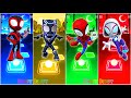 Spidey and his amazing friends  miles morales  black panther  spidey  gwen   tiles hop edm rush