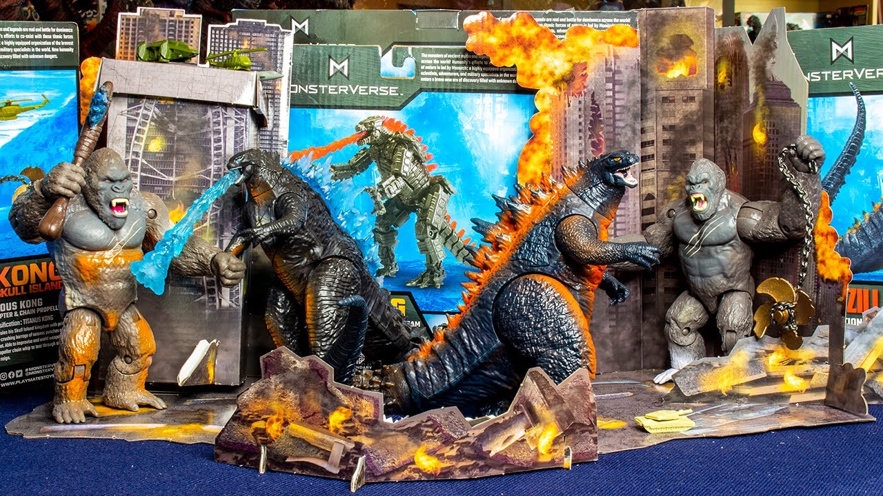 New Godzilla and Kong Playmates Toys Review YouTube