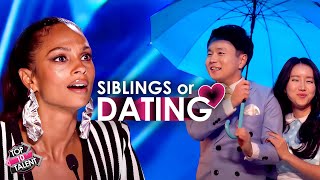 6 Got Talent Couples vs 1 Secret Sibling Duo | Siblings or Dating?