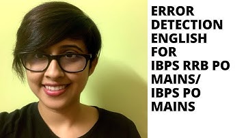 Error Detection for IBPS RRB PO Mains| English| Aspiring Banker Anwesha