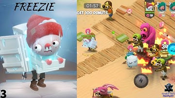 Kids vs Zombies: Brawl for Donuts New Character FREEZIE  Gameplay Walkthrough Part 3 (Android & IOS)