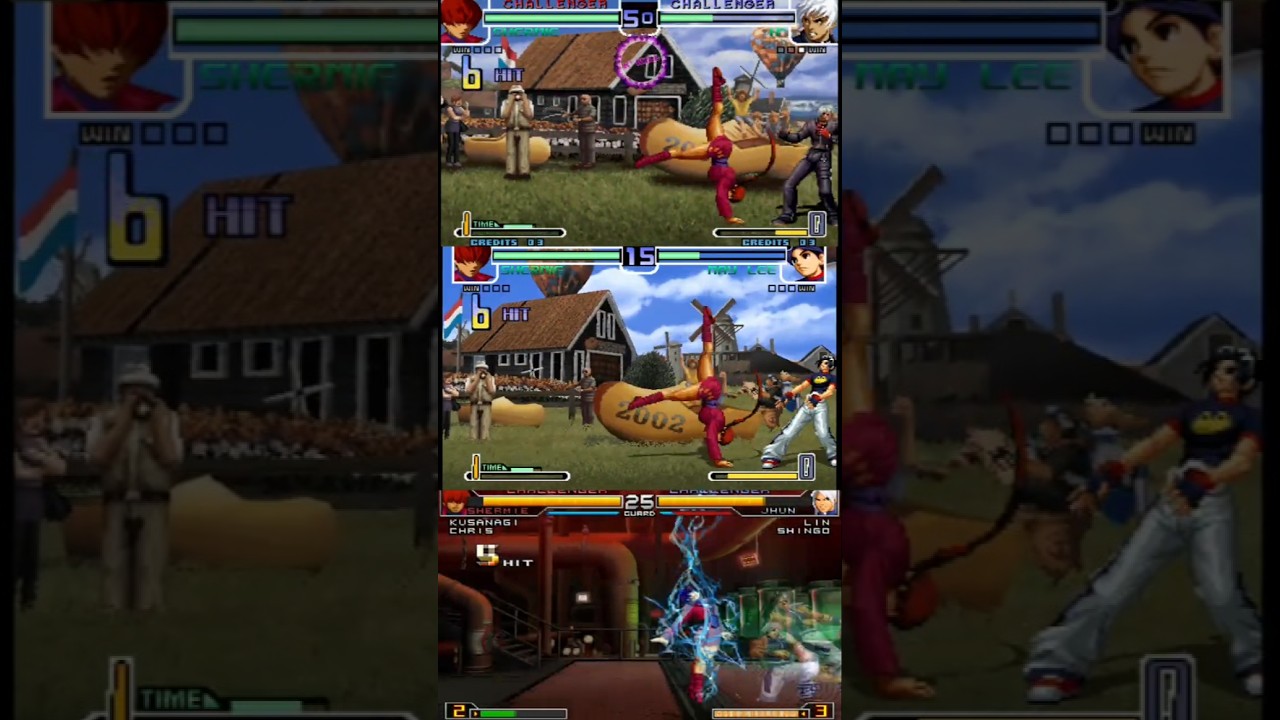 KOF 2002: O. Shermie Combo Comparative (Classic, Remastered & Remake) #kof2002