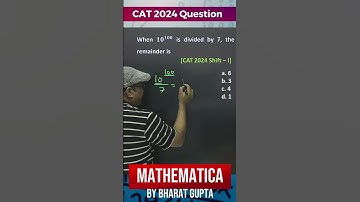 Remainder theorem CAT 2024 |  #cat2025 #maths #catquantseries #aptitudetest #catquant #education