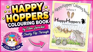 Happy Hoppers by Ellen Jareckie Chatty Colouring Book Flip Through