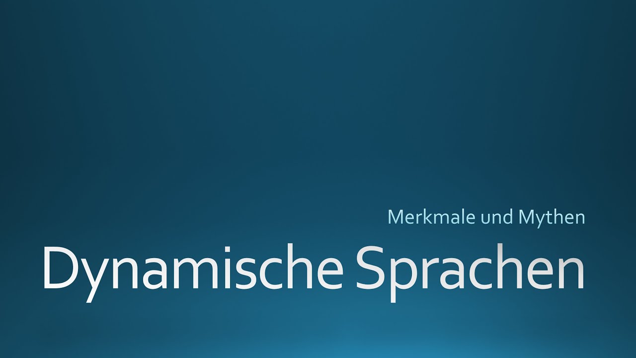 Dynamische Sprachen
