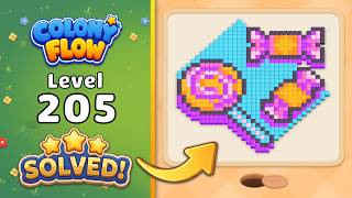 Colony Flow! - Level 205 Walkthrough 🧩 | Solution & Gameplay (ABI GAMES) 🐜
