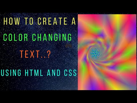 Color Changing Text | How To Create A Color Changing Text | Using HTML ...