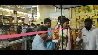 Vijaya Dairy Free distribution of Butter milk pockets  at Laxmi Narasimha Swamy Brahmostavalu screenshot 1