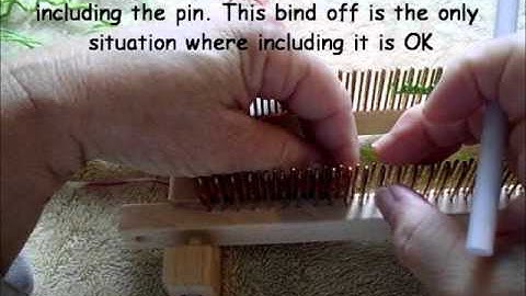 the transfer bind off on a fine gauge fixed KISS loom