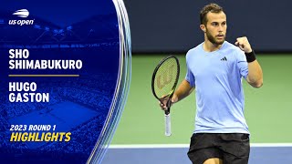 Sho Shimabukuro vs. Hugo Gaston Highlights | 2023 US Open Round 1