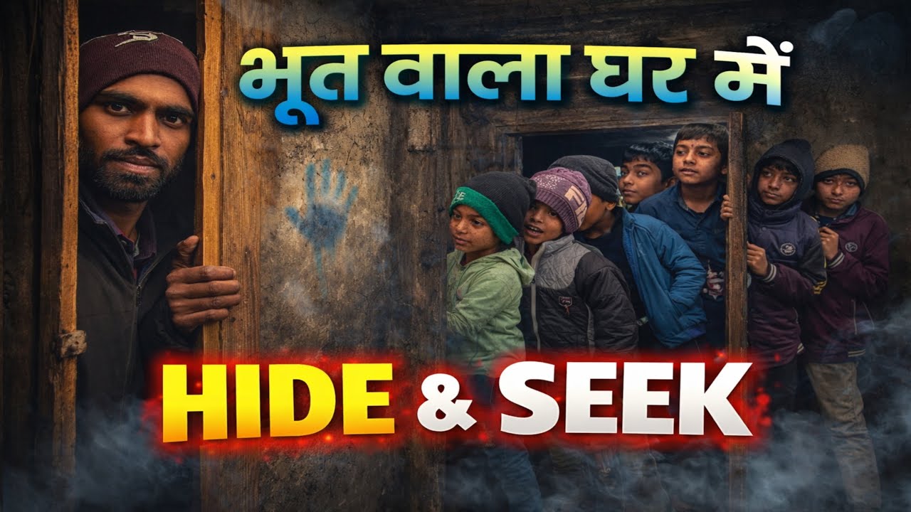 भूत वाले घर में बच्चों के साथ Hide & Seek 😨 | Dehati Video |  Gaon me luka chhipi || Village 