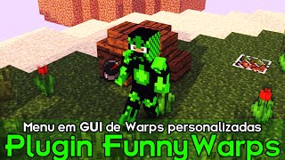 Minecraft Plugin Tutorial FunnyWarps - MENU EM GUI DE WARP PERSONALIZADA