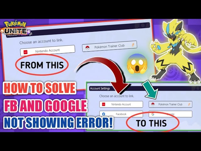 No Google And Facebook In Pokemon Unite How Solve In HINDI