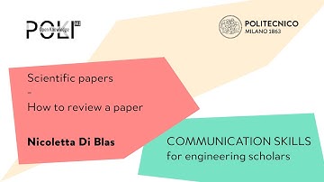 Scientific papers: how to review a paper (Nicoletta Di Blas)