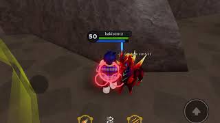 playing wizard simulator and beating the magma golem in world 3 a.k.a magma world!