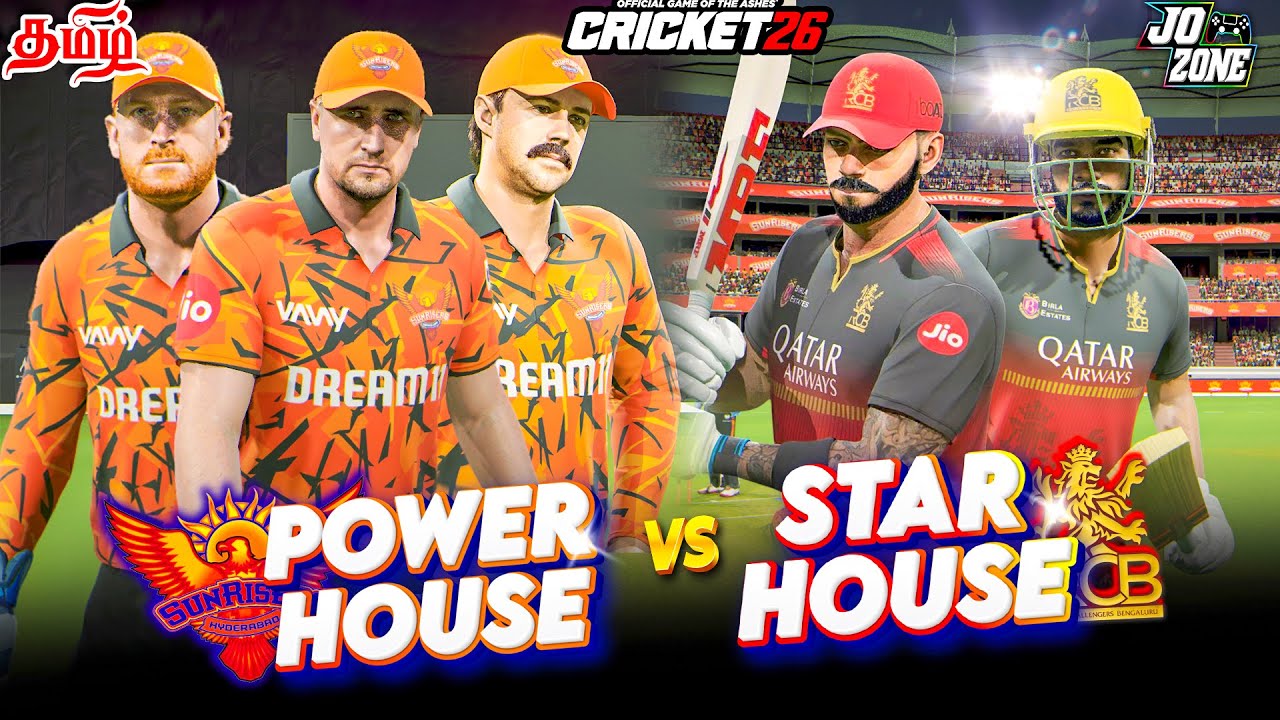 🧡💥❤ மலமாடுகள் vs ஆர்.சி.பி | Updated Teams RCB vs SRH 😲😲 | Cricket 26 | Jo Zone