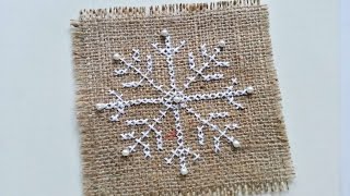 How To Create A Cross Stitched Snowflake - DIY Crafts Tutorial - Guidecentral screenshot 1