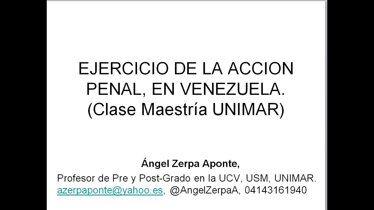Ángel Zerpa A. La flagrancia, y el inicio autónomo  del proceso penal venezolano, conforme al COPP.
