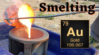 HUGE 246 gram Button! SMELTING GOLD  Colorado Gold Mining